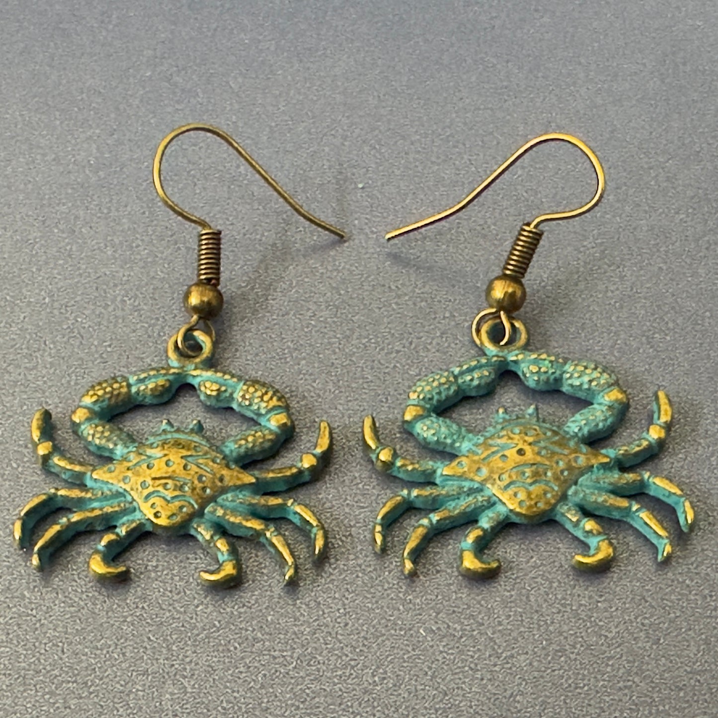 Ocean Earrings - Antique Teal Patina