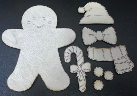 Gingerbread Man - Plywood (approx 100mm Tall)