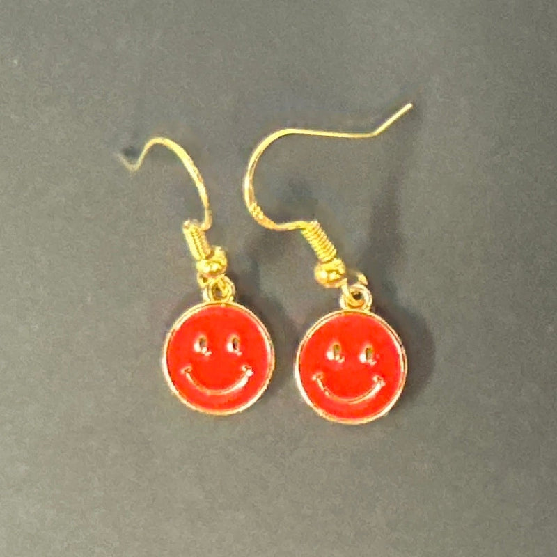Smiley Face Charm Earrings