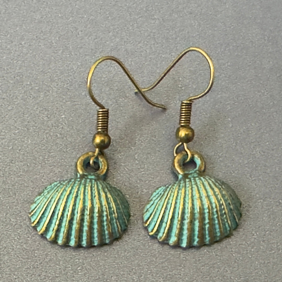 Ocean Earrings - Antique Teal Patina