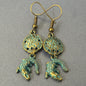 Ocean Earrings - Antique Teal Patina