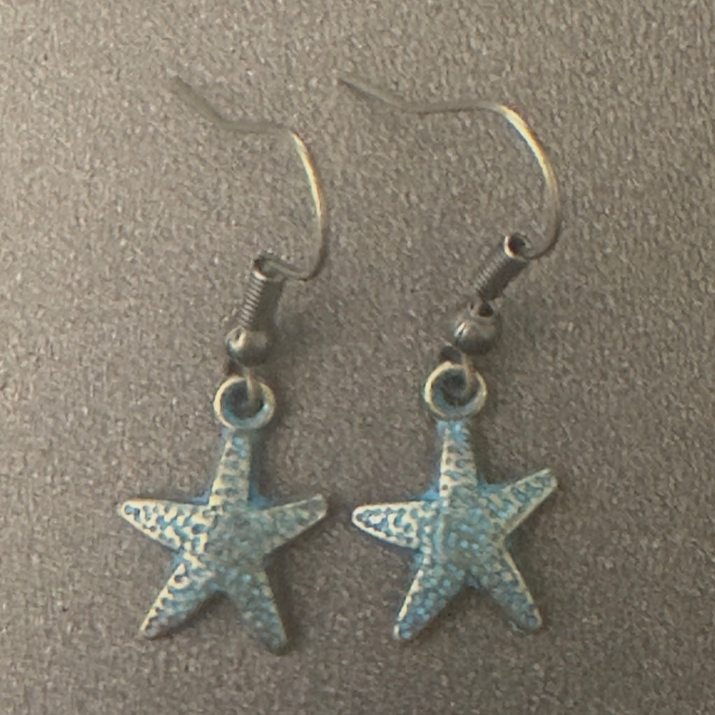 Ocean Earrings - Antique Teal Patina