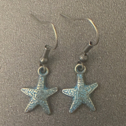 Ocean Earrings - Antique Teal Patina