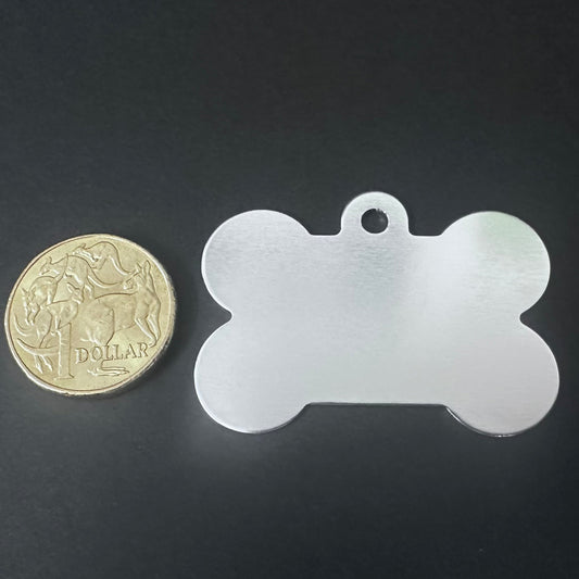 Bone Shaped Dog Tag - 50x35mm