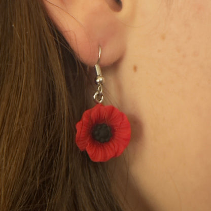Poppy Flower Earrings