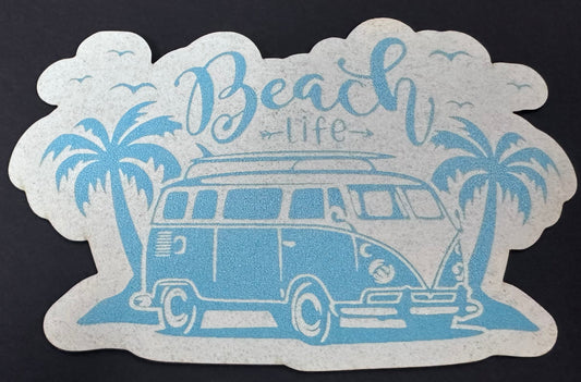 Beach Life Kombi Van 90mmx58mm