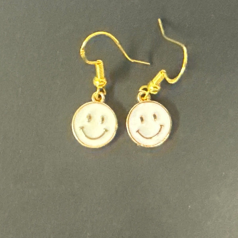 Smiley Face Charm Earrings