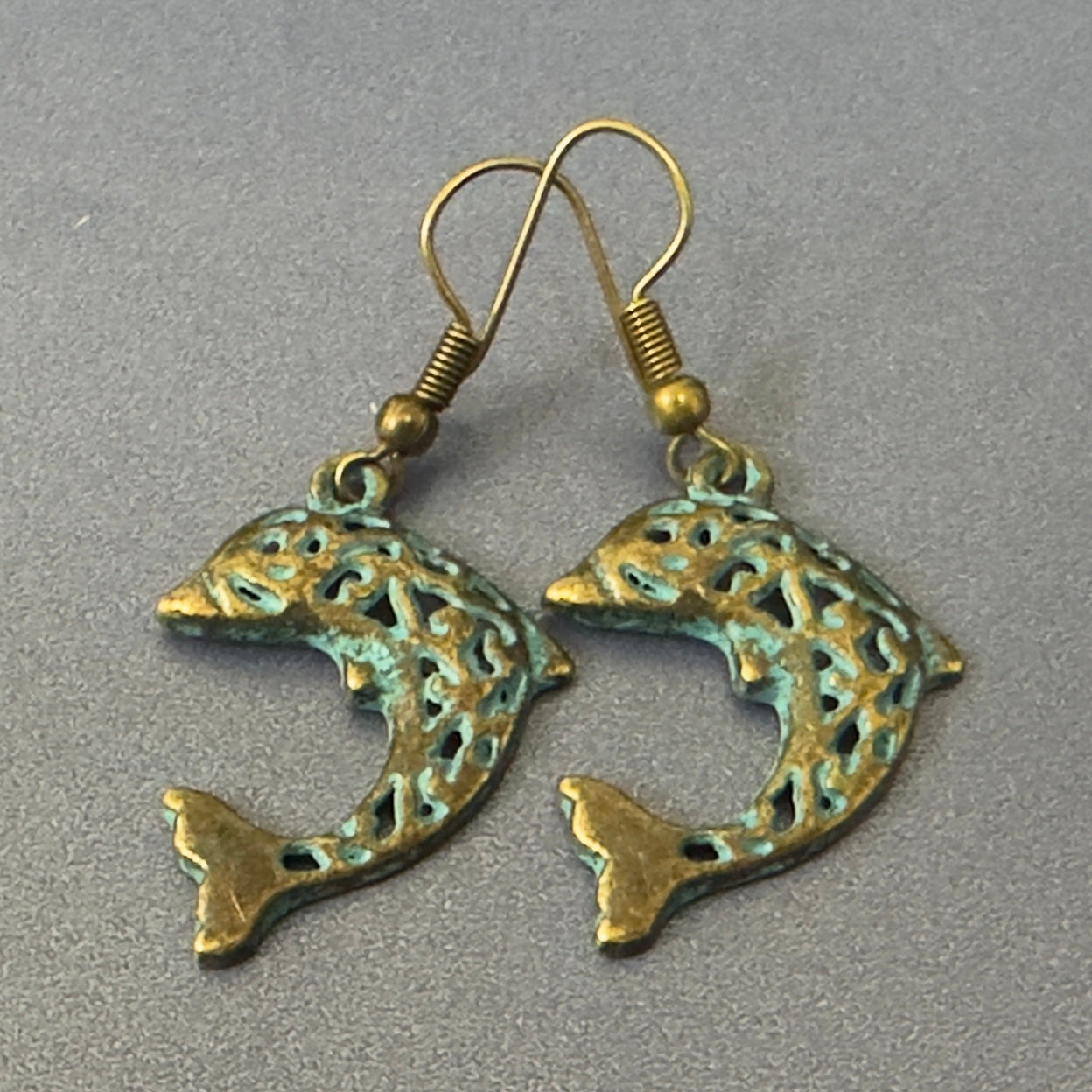 Ocean Earrings - Antique Teal Patina
