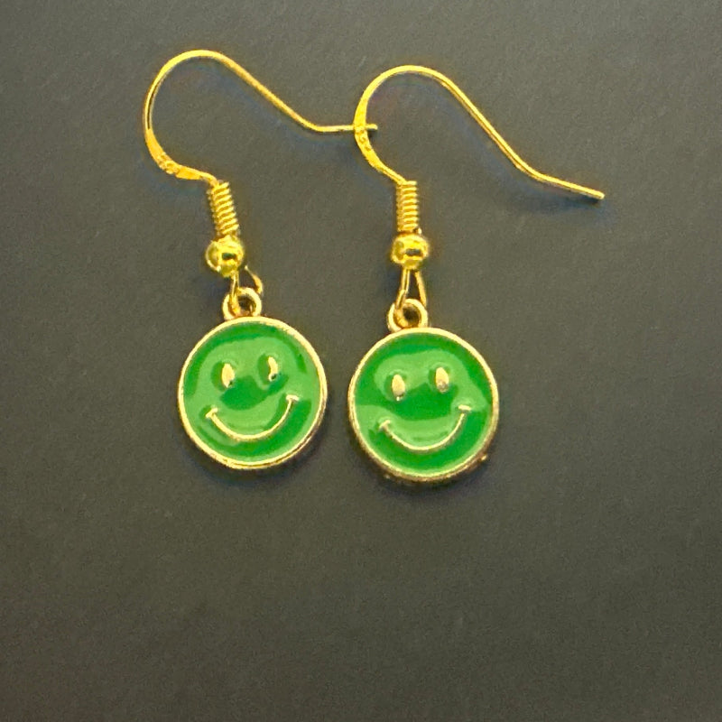 Smiley Face Charm Earrings