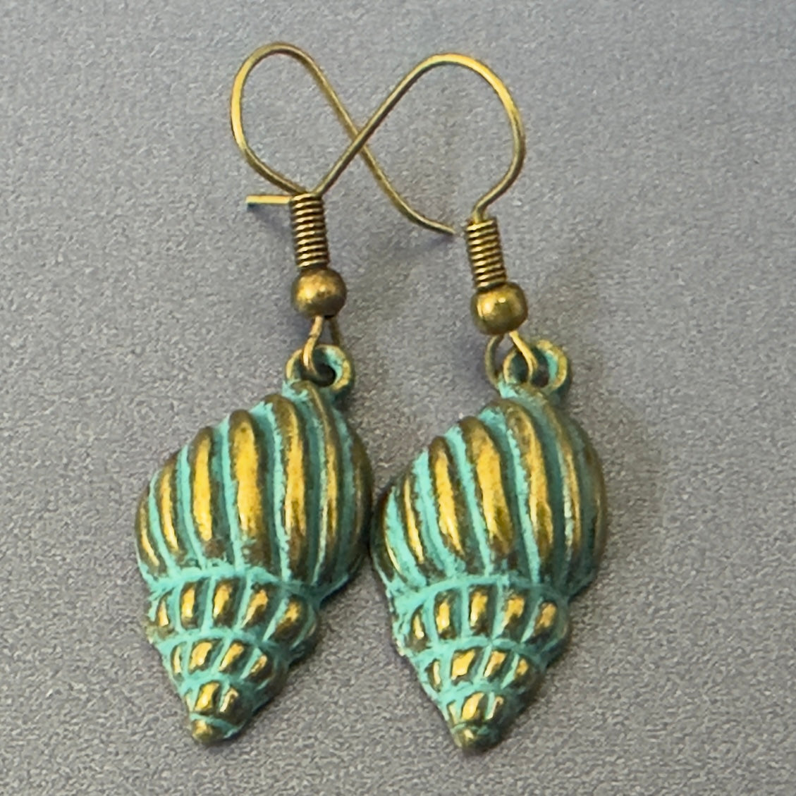 Ocean Earrings - Antique Teal Patina