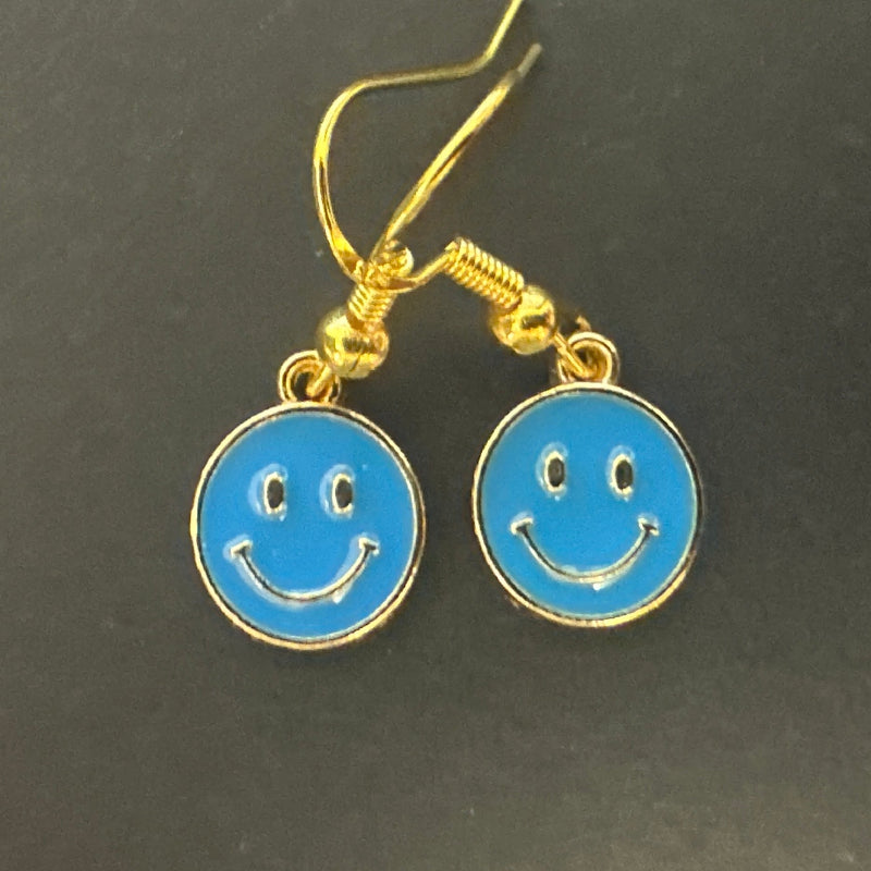 Smiley Face Charm Earrings