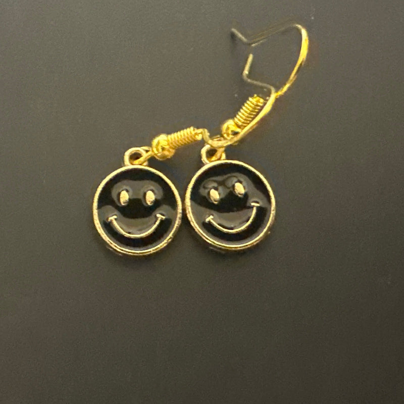 Smiley Face Charm Earrings