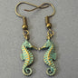 Ocean Earrings - Antique Teal Patina