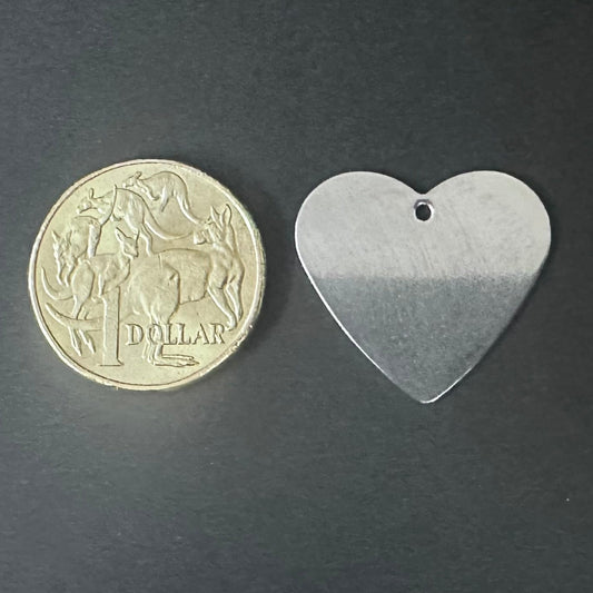 Heart Shaped I.D. Tag - 27x25mm
